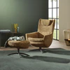 JORI Loungesessel Griffon mit Nackenkissen – moderner Ohrensessel mit Neigefunktion