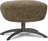JORI Griffon Hocker zu Relaxsessel in Seitenansicht – eleganter Ruhesessel mit schwarzem Gestell