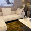 Hochwertiges JORI Designsofa Longueville Landscape mit beigem Flachgewebe Axil 001 und großzügiger Sofalandschaft
