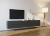 Sudbrock Designer-Lowboard Cubo in Quarz mit Glasabdeckung als Neuware originalverpackt im Abverkauf