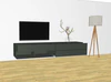 Schwebend geplantes Sudbrock Lowboard Cubo mit ruhiger Frontwirkung und hochwertiger Lackausführung