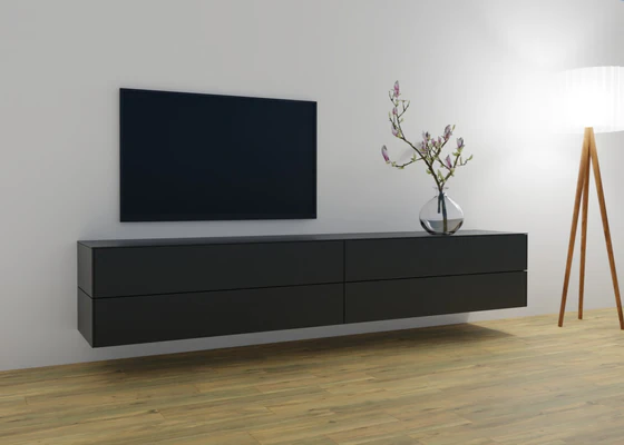 Sudbrock Cubo TV-Möbel mit breiter Präsentationsfläche, Stauraum und minimalistischer Frontgestaltung