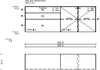 Technische Zeichnung des Sudbrock Cubo Hängesideboards in Salbei matt mit Maßen 202 x 73 x 45 cm und Stauraumaufteilung