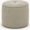 Bullfrog Design Marlene Hocker rund im Stoff Little Sheep 9/14 Beige Grau als Freisteller bei Möbel Zeppenfeld in Olpe