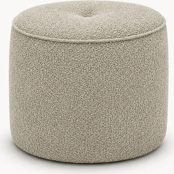 Bullfrog Design Marlene Hocker rund im Stoff Little Sheep 9/14 Beige Grau als Freisteller bei Möbel Zeppenfeld in Olpe
